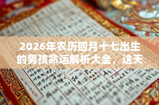 2026年农历四月十七出生的男孩命运解析大全，这天出生好吗？