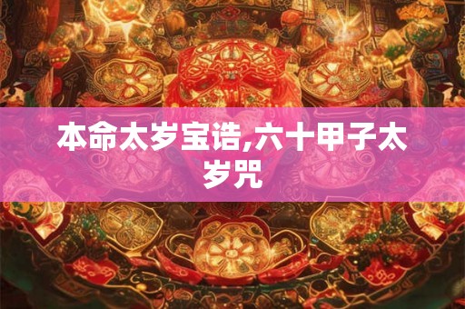 本命太岁宝诰,六十甲子太岁咒 本命太岁宝诰,六十甲子太岁咒