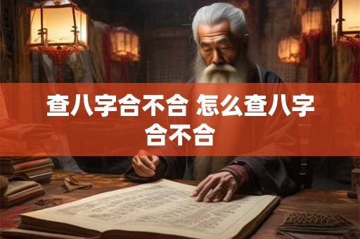 查八字合不合 怎么查八字合不合 查八字合不合 怎么查八字合不合