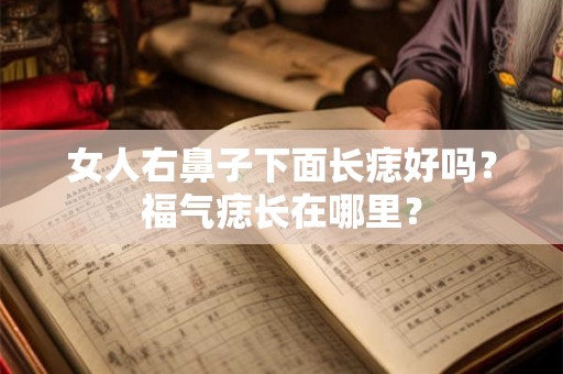 女人右鼻子下面长痣好吗？福气痣长在哪里？