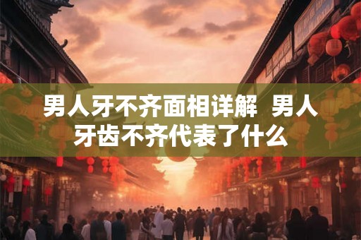 男人牙不齐面相详解  男人牙齿不齐代表了什么