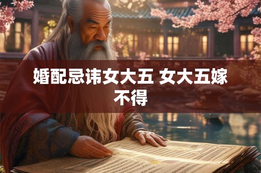 婚配忌讳女大五 女大五嫁不得