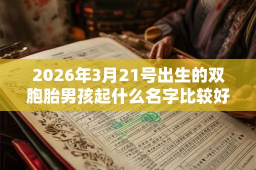 2026年3月21号出生的双胞胎男孩起什么名字比较好，五行属什么