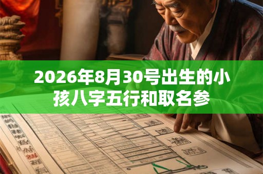 2026年8月30号出生的小孩八字五行和取名参