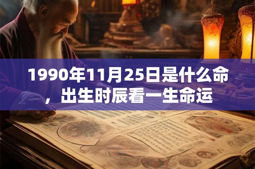 1990年11月25日是什么命，出生时辰看一生命运