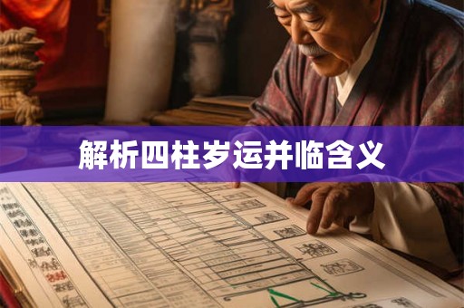 解析四柱岁运并临含义