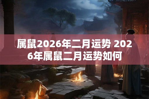 属鼠2026年二月运势 2026年属鼠二月运势如何