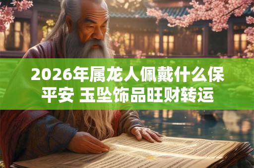 2026年属龙人佩戴什么保平安 玉坠饰品旺财转运