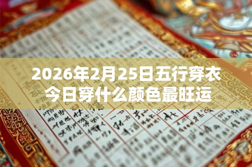 2026年2月25日五行穿衣 今日穿什么颜色最旺运
