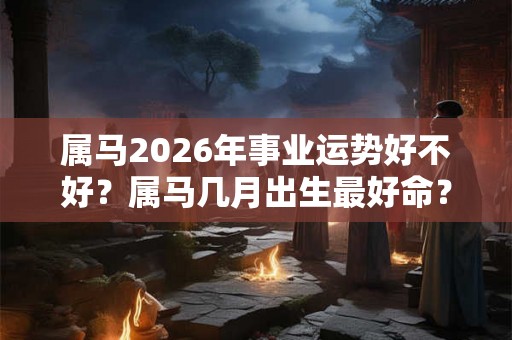 属马2026年事业运势好不好？属马几月出生最好命？