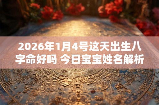 2026年1月4号这天出生八字命好吗 今日宝宝姓名解析