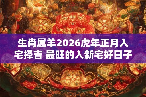 生肖属羊2026虎年正月入宅择吉 最旺的入新宅好日子