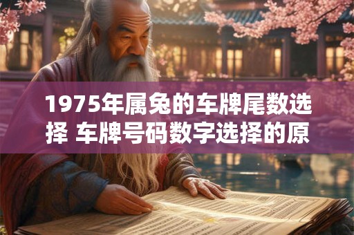 1975年属兔的车牌尾数选择 车牌号码数字选择的原则