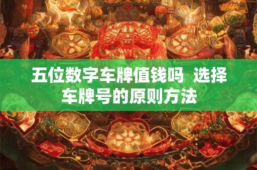 五位数字车牌值钱吗  选择车牌号的原则方法