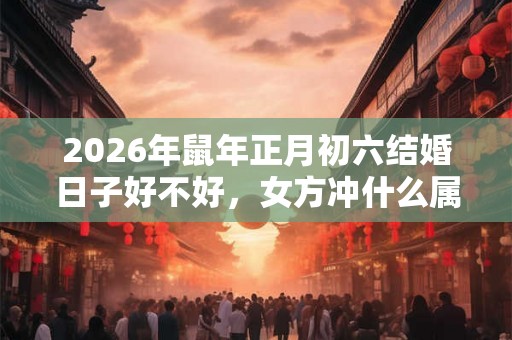 2026年鼠年正月初六结婚日子好不好，女方冲什么属相？