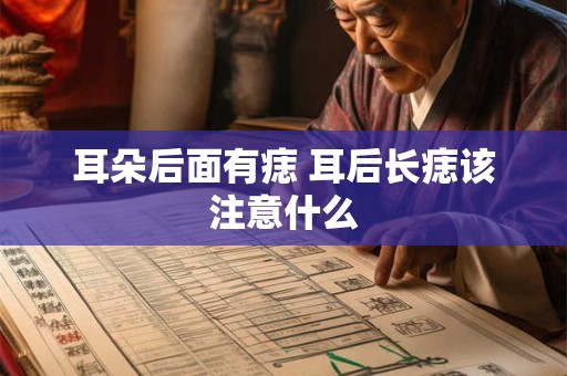 耳朵后面有痣 耳后长痣该注意什么