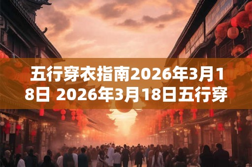 五行穿衣指南2026年3月18日 2026年3月18日五行穿衣建议 五行穿衣指南2026年3月18日 2026年3月18日五行穿衣建议