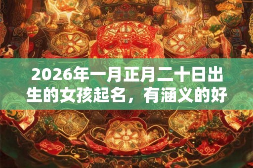 2026年一月正月二十日出生的女孩起名，有涵义的好名字推荐
