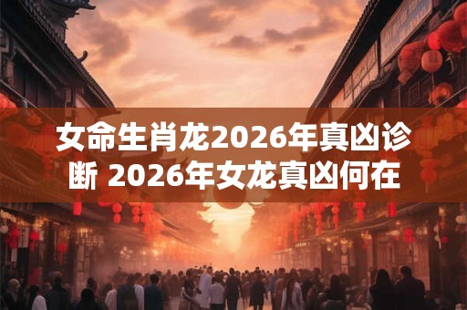 女命生肖龙2026年真凶诊断 2026年女龙真凶何在