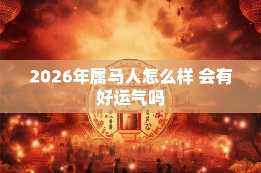 2026年属马人怎么样 会有好运气吗