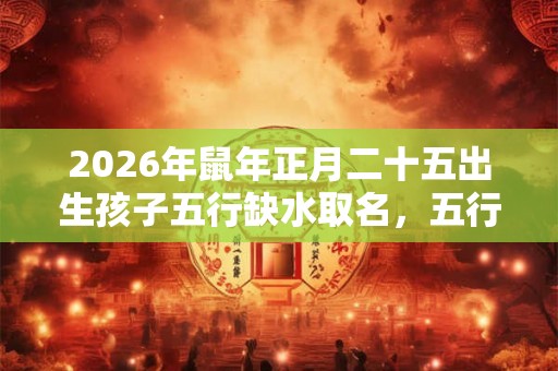 2026年鼠年正月二十五出生孩子五行缺水取名,五行属水女孩名字 2026年鼠年正月二十五出生孩子五行缺水取名,五行属水女孩名字