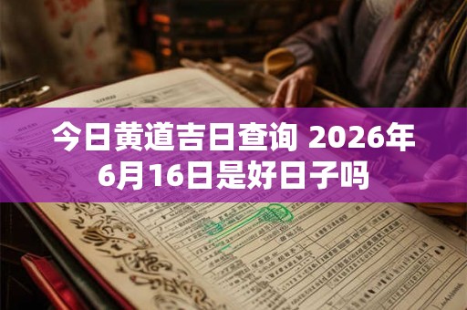 今日黄道吉日查询 2026年6月16日是好日子吗