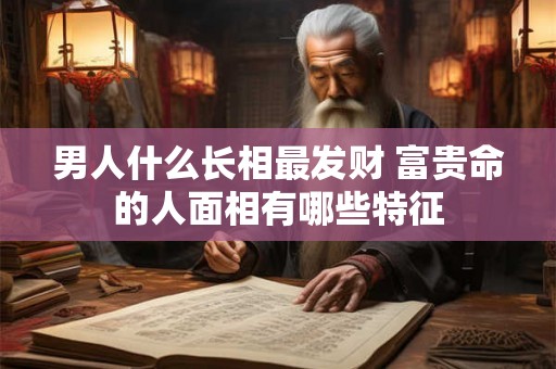 男人什么长相最发财 富贵命的人面相有哪些特征