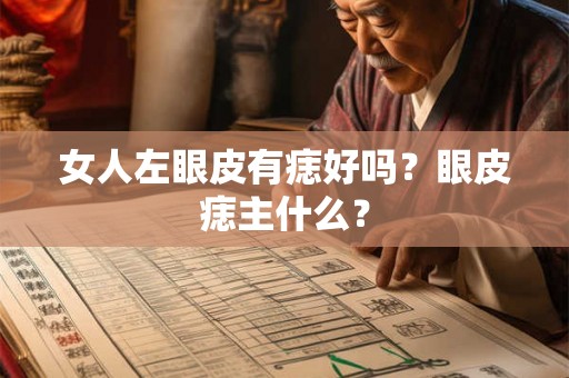 女人左眼皮有痣好吗？眼皮痣主什么？