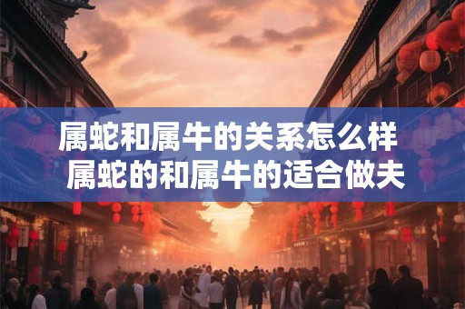 属蛇和属牛的关系怎么样  属蛇的和属牛的适合做夫妻吗