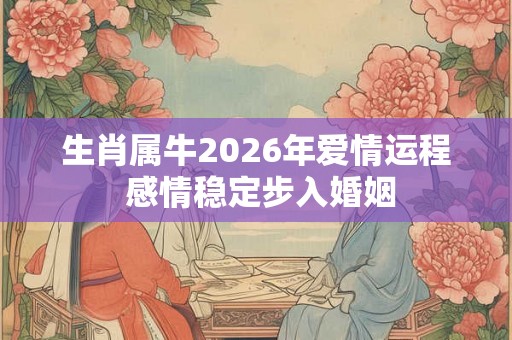 生肖属牛2026年爱情运程 感情稳定步入婚姻