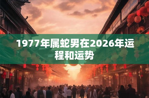 1977年属蛇男在2026年运程和运势