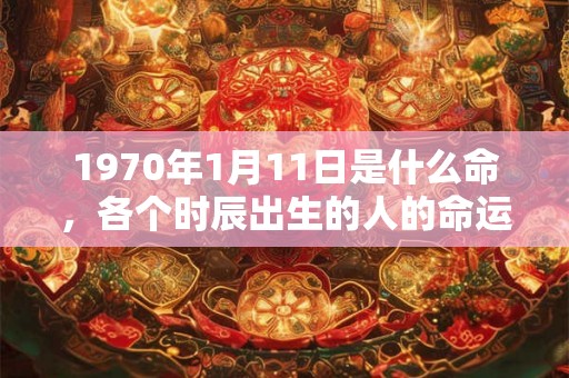 1970年1月11日是什么命，各个时辰出生的人的命运