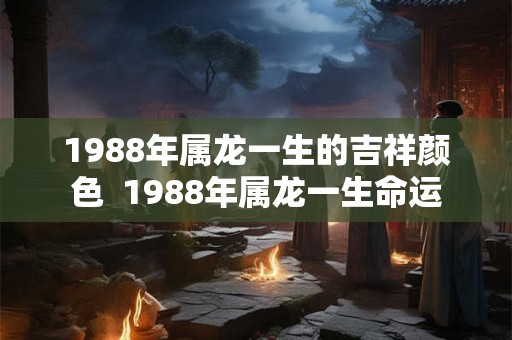 1988年属龙一生的吉祥颜色  1988年属龙一生命运