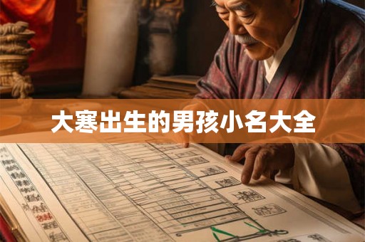 大寒出生的男孩小名大全
