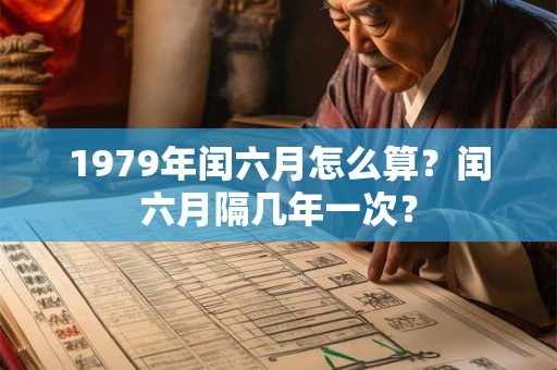 1979年闰六月怎么算？闰六月隔几年一次？