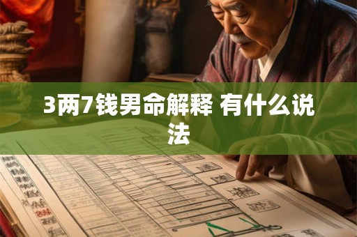 3两7钱男命解释 有什么说法