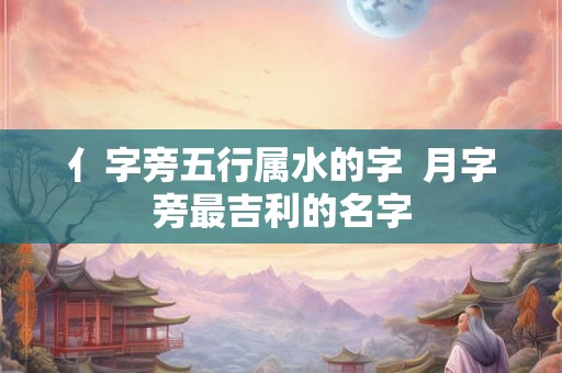 亻字旁五行属水的字  月字旁最吉利的名字