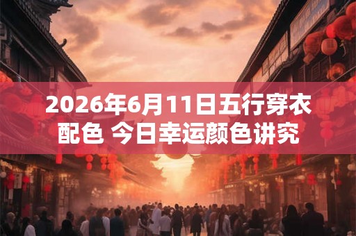 2026年6月11日五行穿衣配色 今日幸运颜色讲究