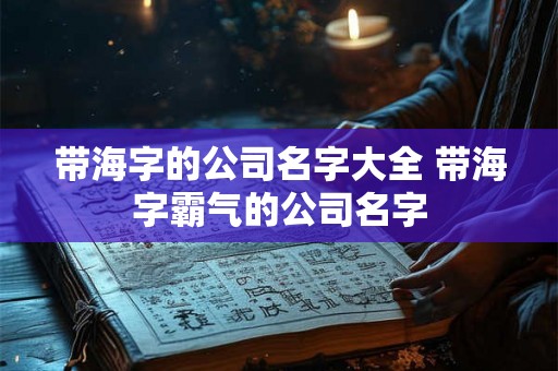 带海字的公司名字大全 带海字霸气的公司名字