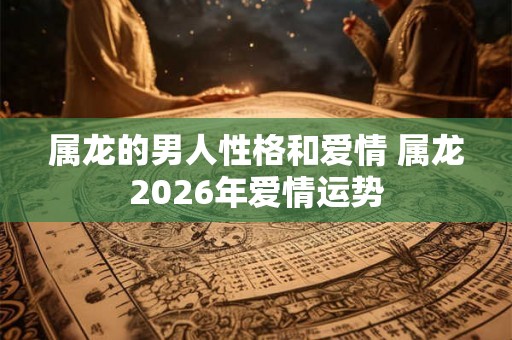 属龙的男人性格和爱情 属龙2026年爱情运势
