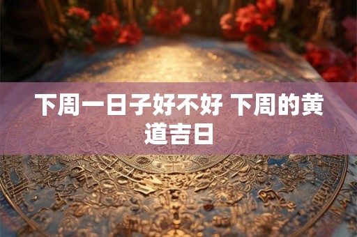 下周一日子好不好 下周的黄道吉日 下周一日子好不好 下周的黄道吉日