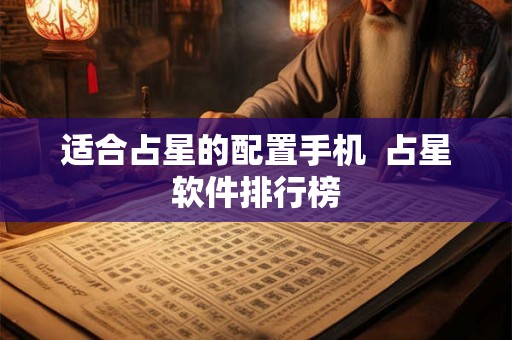 适合占星的配置手机  占星软件排行榜