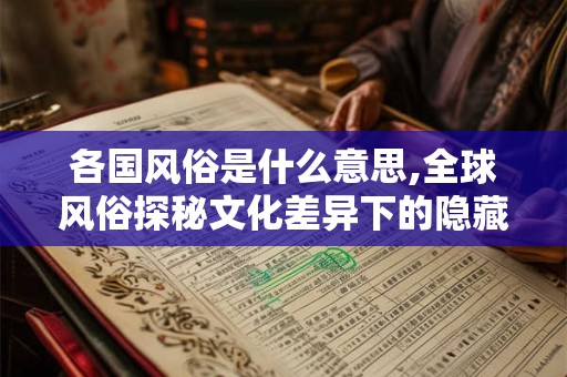 各国风俗是什么意思,全球风俗探秘文化差异下的隐藏魅力