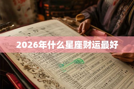 2026年什么星座财运最好 2026年什么星座财运最好
