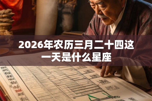 2026年农历三月二十四这一天是什么星座 2026年农历三月二十四这一天是什么星座