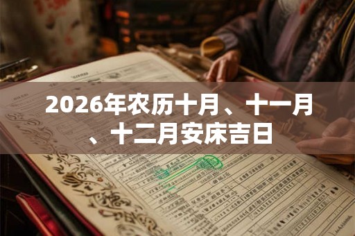 2026年农历十月、十一月、十二月安床吉日 2026年农历十月、十一月、十二月安床吉日