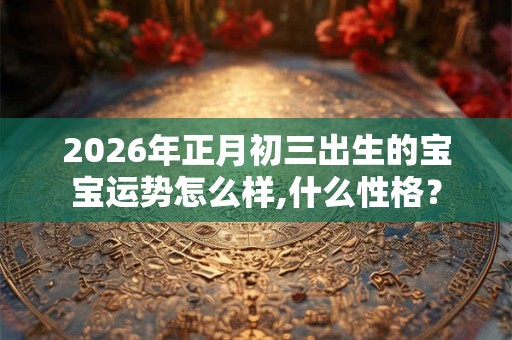 2026年正月初三出生的宝宝运势怎么样,什么性格？