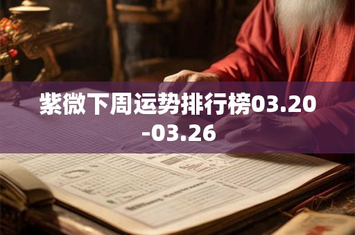 紫微下周运势排行榜03.20-03.26 紫微下周运势排行榜03.20-03.26