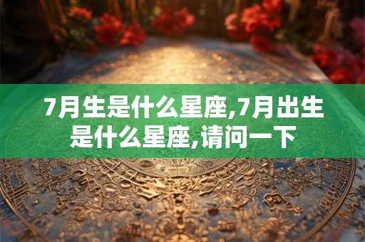 7月生是什么星座,7月出生是什么星座,请问一下