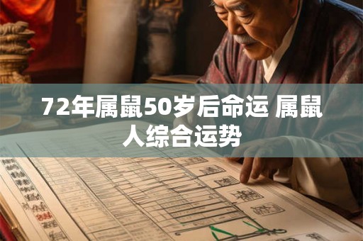 72年属鼠50岁后命运 属鼠人综合运势